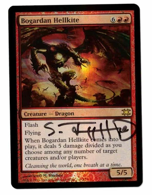 Bogardan Hellkite FTV Dragons signed by artist Scott M. Fischer! - Image 1 of 2