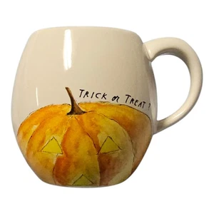 Rae Dunn by Magenta Halloween Kürbis Becher "No Tricks Just Treats" Kaffee Tee Tasse - Bild 1 von 4