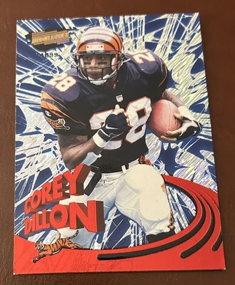 1999 Pacific Revolution Red, Serial #170 of 299, Corey Dillon #35 - Image 1 of 3