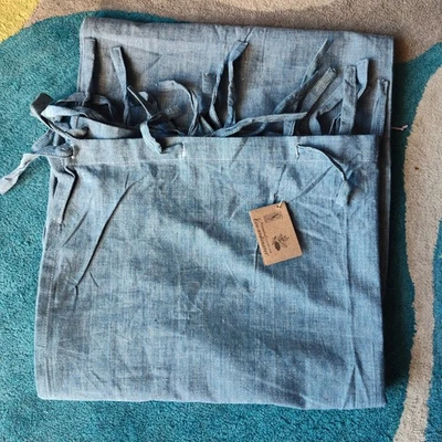 Park B Smith Eco-ordinates 全天然蔬菜染色牛仔窗帘 棉 全新 — 第 1/4 张图片