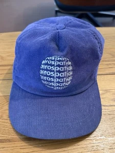 Aerospatiale SnapBack Corduroy Cap Made In USA Logo VGUC - Picture 1 of 10