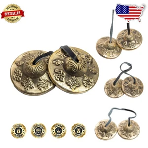 Handcrafted Tibetan Tingsha Cymbals - Easy Play Chakra Healing Meditation Bells - Picture 1 of 7