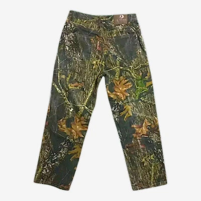Mossy Oak Denim Jeans Camouflage Break Up Hunting Mens Sz 32x32 (Altered 30x28) - Image 1 of 4
