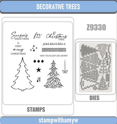 ÁRBOL DECORATIVO Troqueles y estampillas de corte de metal álbum de recortes hágalo usted mismo tarjeta de felicitación hecha a mano Foto 1 de 3