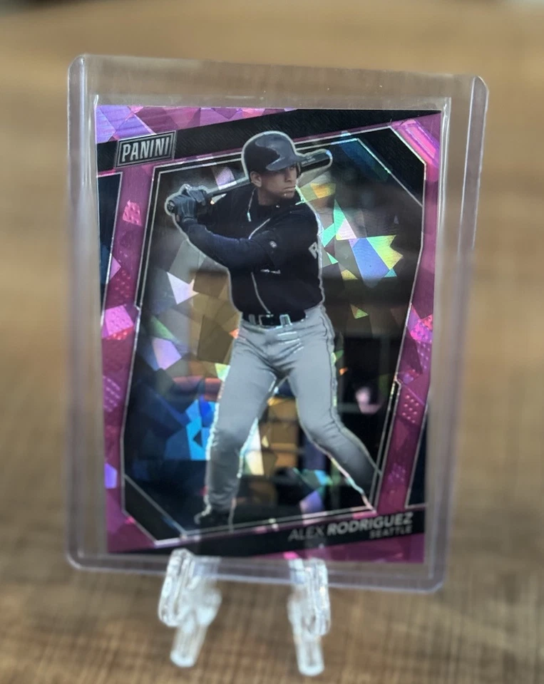2023 Alex Rodriguez Panini National Gold Pack #57 Pink Sparkle Prizm /75 - Image 1 of 4