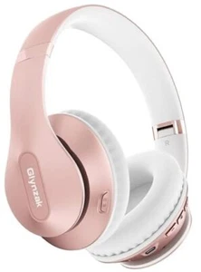 Wireless Bluetooth Headphones Over Ear 65H Playtime HiFi Stereo Rose Gold - Picture 1 of 7