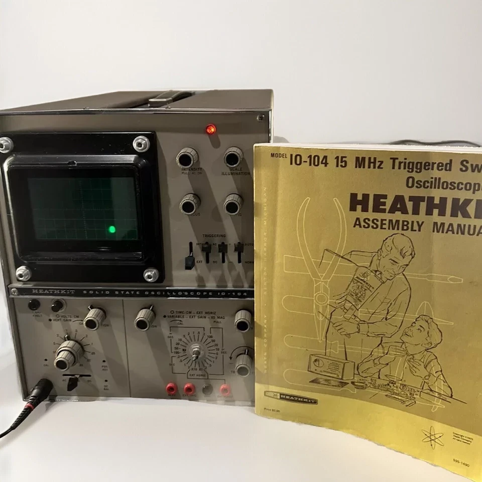 Heathkit IO-104 15 MHz Solid State Oscilloscope, Manual & Schematics - Image 1 of 4