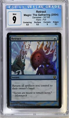 RETRACT Darksteel Foil Rare CGC 9 MTG [Nostalgium] - Image 1 of 2