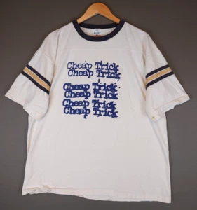 VINTAGE 90s Cheap Trick Band Tee Short Sleeve Shirt White Size XL Made in USA - Picture 1 of 16