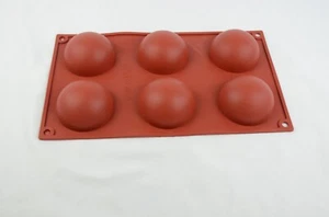 2 PCS 6 Holes Semi Sphere Silicone Mold Baking Molds for Making Hot Chocolate - Picture 1 of 7