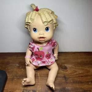 Works! 2009 Baby Alive Baby All Gone Molded Blonde Hair Talking Doll Hasbro - Picture 1 of 6