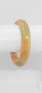 YELLOW Jade Bangle Bracelet 2.5 Inches. Jade 10mm thick Bracelet. Jade Bangle. - Picture 1 of 17