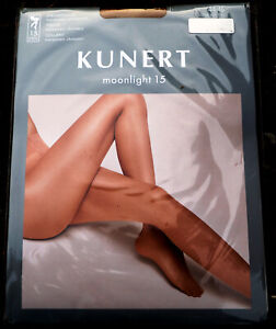 Kunert Moonlight 15 transparent shimmery tights size 44-46 XLarge, Cashmere