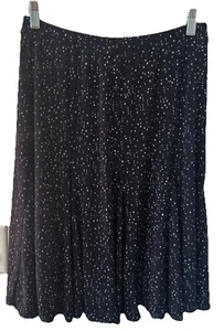 Chico’s Travelers Women’s Skirt Slinky Knit A Line Dark Blue Size 1 Medium - Picture 1 of 10