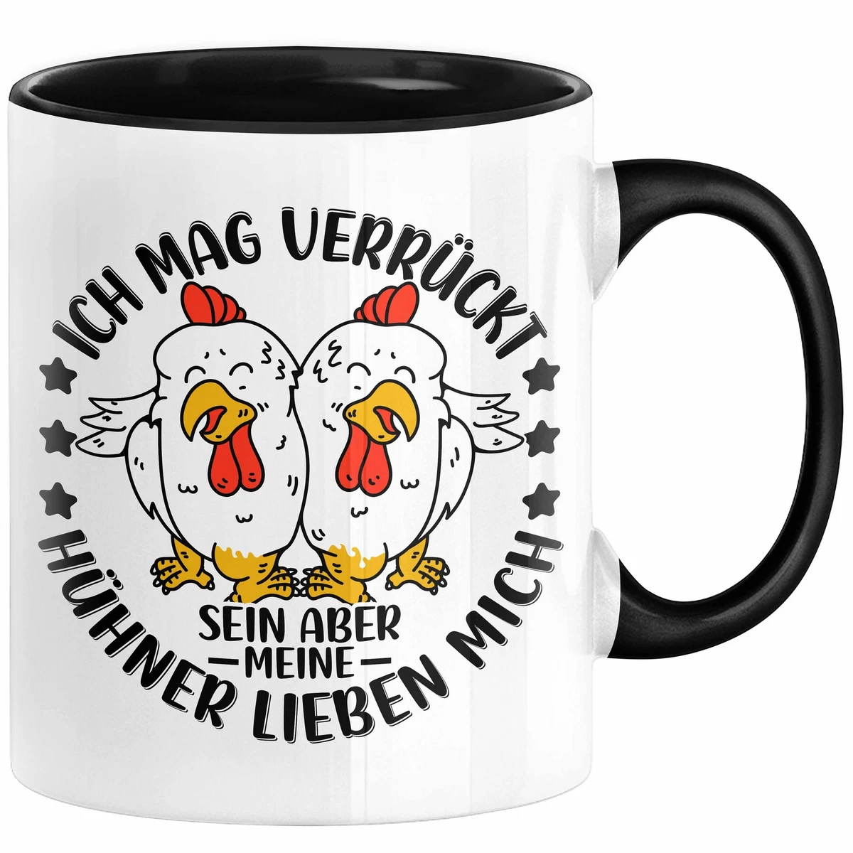Hühner-Tasse Mit Spruch – 330 Ml, Spülmaschinenfest, Beidseitig Bedruckt, Geschenk Für Hühner-Fans