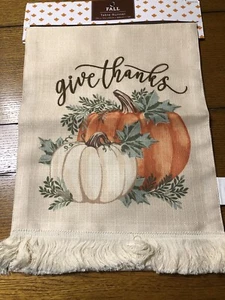 Neu Herbst Tischläufer 72 Zoll "Give Thanks" bestickt nie benutzt 2018 - Bild 1 von 6