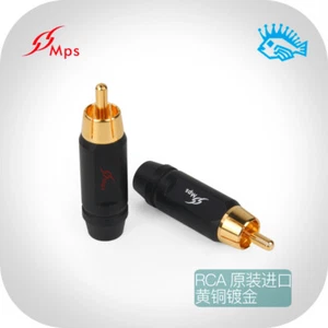MPS Fuse-8MM latón chapado en oro RCA enchufe de loto señal fiebre cable enchufe de conexión - Imagen 1 de 4