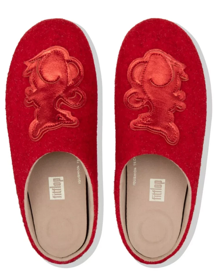 FitFlop Z14115* Womens Red Chrissie Slippers Shoes Size US 5M EU 36 - Image 1 of 4