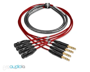 Premium 4 canales Mogami 2931 Snake | Neutrik Gold XLR F a TRS | Rojo 50 pies - Imagen 1 de 1