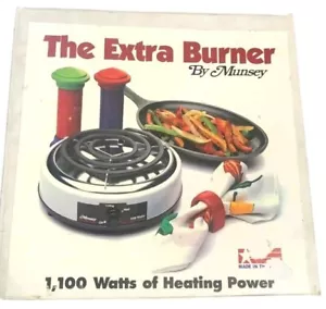 Munsey Extra Burner Hot Plate Model FB-1 Made in U.S.A. 1100 Watts 120v Ex CLEAN - Picture 1 of 1