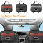 1pc Car Seat Back Organizer Multifunctional PU Leather Back Pocket Storage Bag