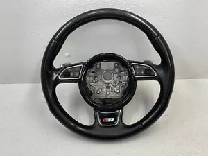 12 13 14 15 Audi S7 Steering Wheel Assembly W/Switches Black 1537 OEM - Picture 1 of 10