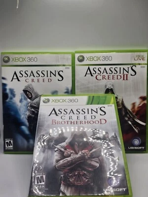 Assassins Creed Xbox 360 Lot Bundle 1 2  Brotherhood Tested & Working - Image 1 of 4