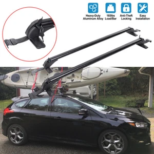 Aluminum 43.3" Car Top Roof Rack Cross Bar Luggage Carrier w/ Lock For Ford US - Picture 1 of 12