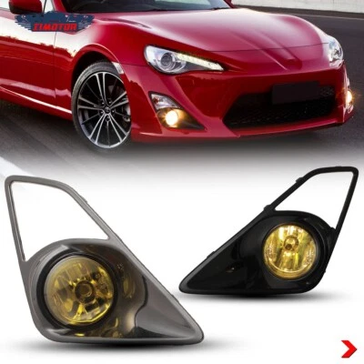 For 2013- 2016 Scion FR-S FRS/Toyota 86 Amber Lens Front Bumper Fog Lights Lamps - Image 1 of 4