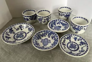8 Pcs. Jackson China Bowl Cook's M&G Hotel Restaurant Supply Co Blue & White - Picture 1 of 17