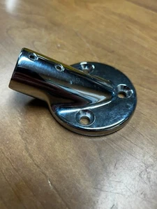 30 Degree 7/8'' Round Base Boat Hand Rail Fitting Marine Stainless Steel Chrome - Picture 1 of 2