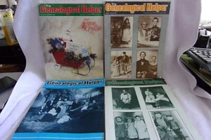 4 1982 & 1985 "THE GENEALOGICAL HELPER" Magazines - Picture 1 of 6