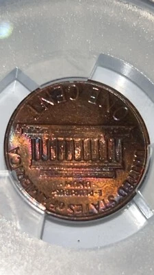 1982 1C Zinc Large Date Lincoln Memorial PCGS Genuine Unique shades of color  - Image 1 of 4