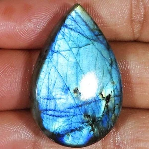 70.05 CT Natural Labradorite Pear Cabochon Labradorite Gemstone 26x39x7 mm gr_82 - Picture 1 of 6