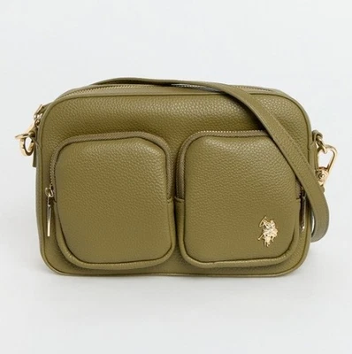 US Polo Assn, New & Authentic, Green Crossbody Bag,   RRP £120 - Image 1 of 4