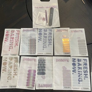 Jamberry Nail Wraps Full Sheets Lot of 10 - Picture 1 of 12
