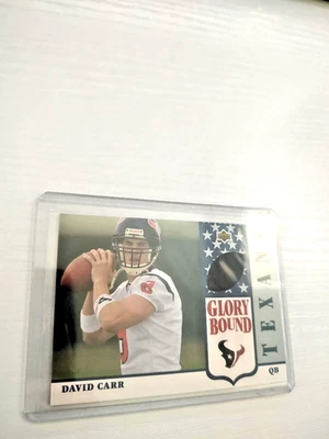 2002 UD Authentics - Glory Bound Jerseys David Carr #GBJ-DC (MEM, RC) Texans - Image 1 of 2