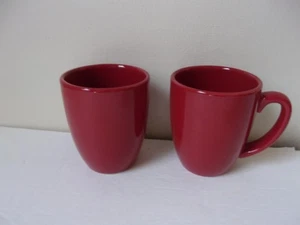 2 Corelle Coordinates Stoneware Mosaic Red  10 oz. Mugs - Picture 1 of 4