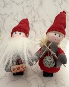 Muñeca de Navidad vintage Mr. & Mrs. Santa Claus decoración Dios 6 de julio hecha en Vietnam - Imagen 1 de 6