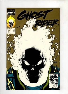 GHOST RIDER #15 1991 GOLD 2ND PRINTING NM- 9.2 GLOW IN THE DARK COVER! - Image 1 of 2