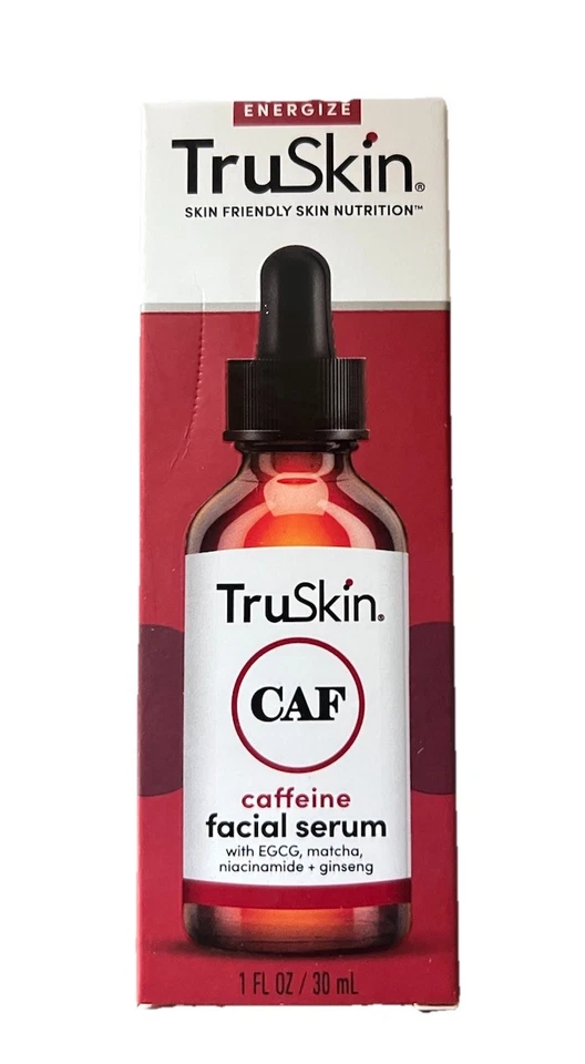 TruSkin Caffeine Facial Serum with Matcha Green Tea and Ginseng 1 fl oz -