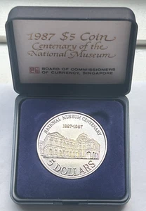SINGAPORE $5 DOLLARS CENTENARY OF NATIONAL MUSEUM 1987 / BOX - Bild 1 von 4