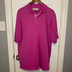 Donald Ross Mens Golf Polo Shirt Pink The Cliffs Resort Embroidered Size L - Picture 1 of 4