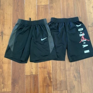 Nike Air Jordan youth basketball shorts size Medium 10-12 Years Black Lot - Picture 1 of 8