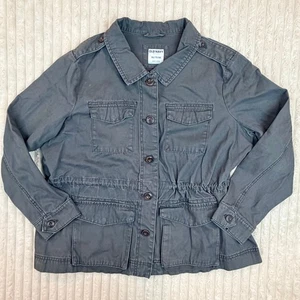 Chaqueta utilitaria Old Navy para mujer gris cremallera completa bolsillos cordón cintura talla XXL - Imagen 1 de 6