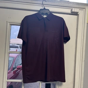 MARC ASHER New York Short Sleeve Polo Shirt Button L Plum - Picture 1 of 9