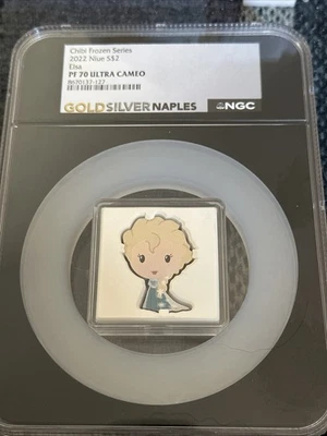 2022 Niue S$2 Chibi Disney Frozen Series Elsa NGC PF70 Ultr.Cam. Mintage Of 999 - Image 1 of 4