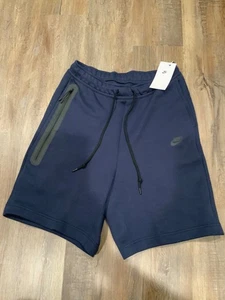 NUEVO Pantalones Cortos Nike Sportswear Tech Polar Obsidiana Azul Marino FB8171-451 Para Hombres Talla M ALTO - Imagen 1 de 9