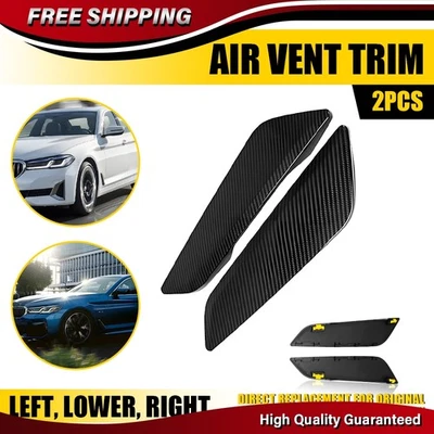Pair Left and Right Fender Panel Air Vent Cover For 2017-2023 BMW G30 5 Series - Image 1 of 4