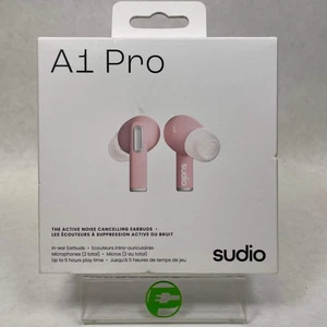 New Sudio A1 Pro Wireless Active Noise Canceling Earbuds Pink - Picture 1 of 6
